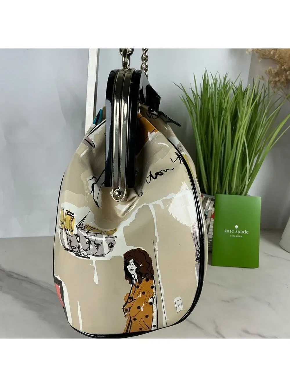 Kate Spade RARE‎ Garance Doré Collection Clutch Hand Shoulder Bag Kisslock Uniqu